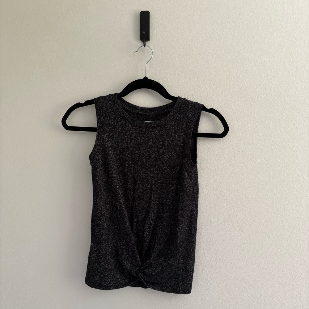 GAP Kids • Heathered Black‎ Sleeveless Twist Knot Top